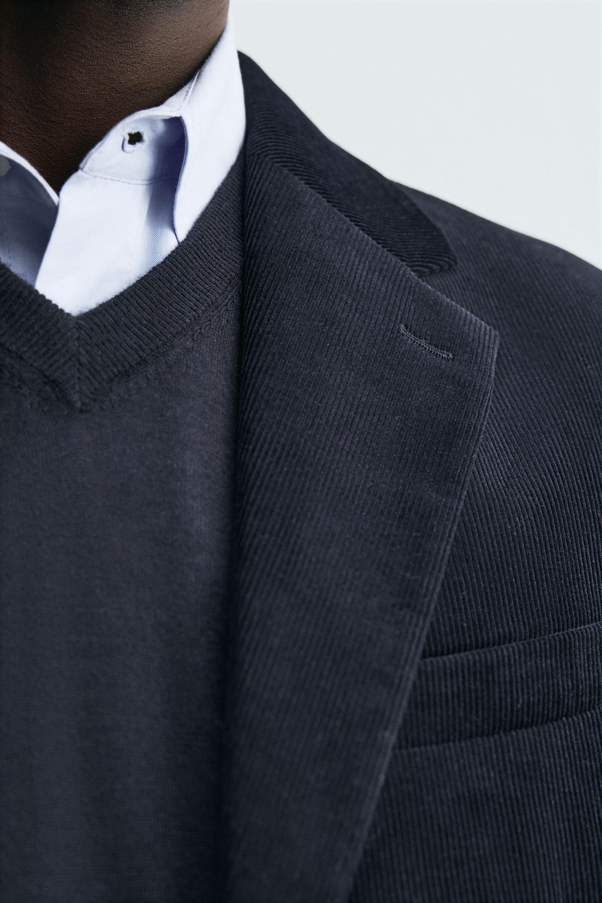 VESTE DE COSTUME EN VELOURS CÔTELÉ